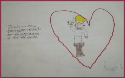 Los niños de catequesis conmemoran con sus dibujos la fiesta de Cristo Rey