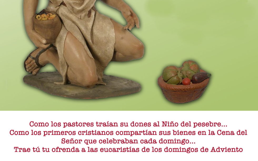 Recogida de alimentos en la parroquia de Cristo Rey en las misas de los domingos de Adviento